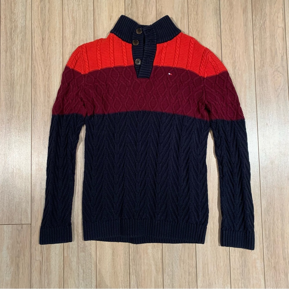 Tommy Hilfiger Boys Cable Knit Sweater 12-14